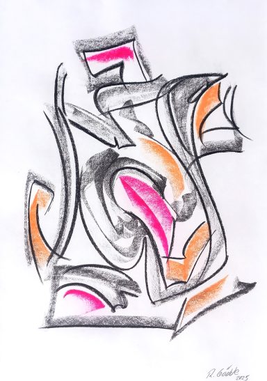 Federvieh Federvieh 75 x 60 Pastell mit Fixierung auf Hahnemühle Papier, Unikat. VP 800.-