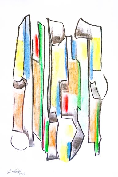 Metzgerbesteck 1200.- abstrakte expressionistische Malerei.
Gemäldeformat 43 x 64 auf Hahnemühle mit Pastellkreide und mehrfacher Fixierung sowie Klarlack matt