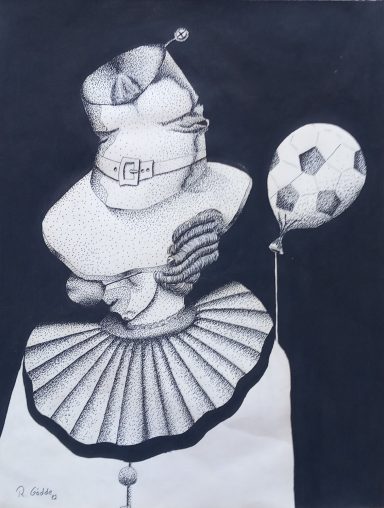 Falklandkrieg und WM 1982 Falklandkrieg und WM 1982, Tuschezeichnung gepunktet