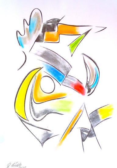 Im Nest VP1200,00 abstraktes Gemälde von 2025